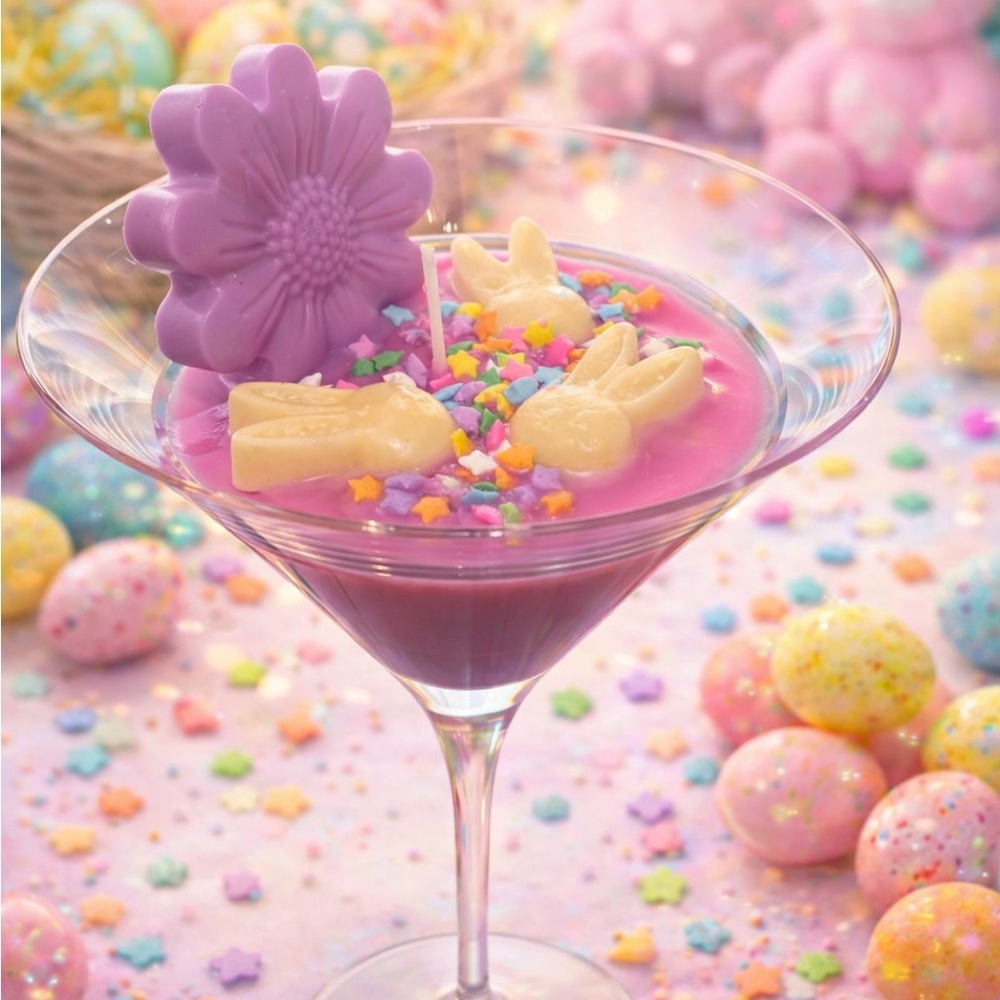 Purple and Yellow Party Candle